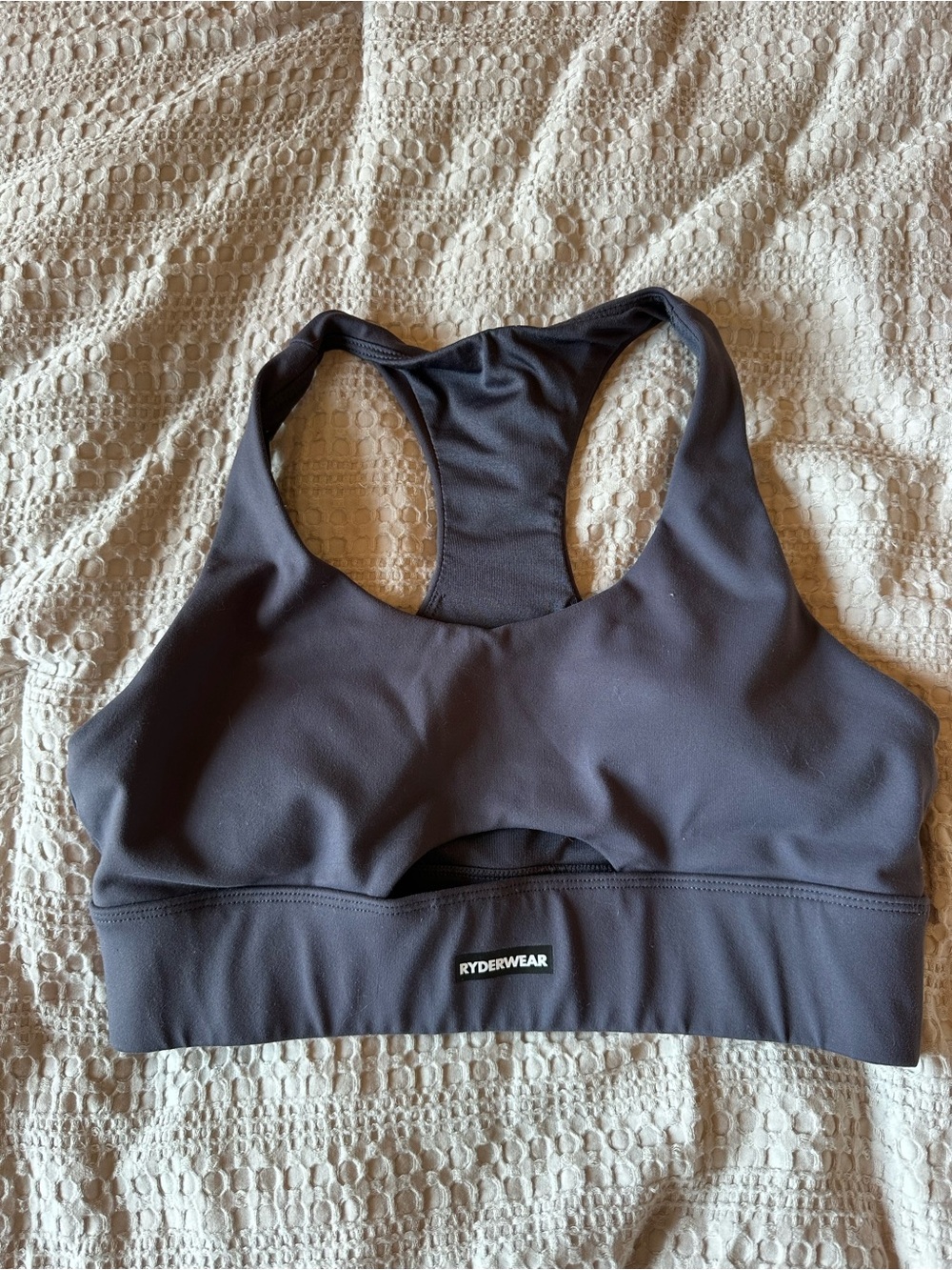 Ryderwear Charcoal Racerback Sports Bra